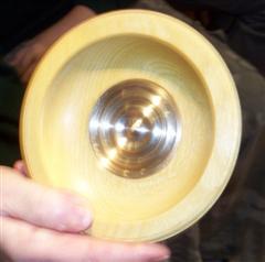 Demonstration piece 1 Bowl with brass insert